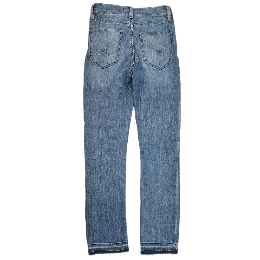 Hudson Jeans. Light Wash Denim with Exposed Hemline. Barbara Skinny. Size 25 - Picture 2 of 10